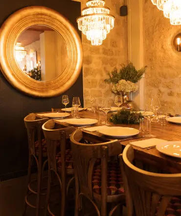 Agence M Com Blouclard Auvers Restaurant Table Haute